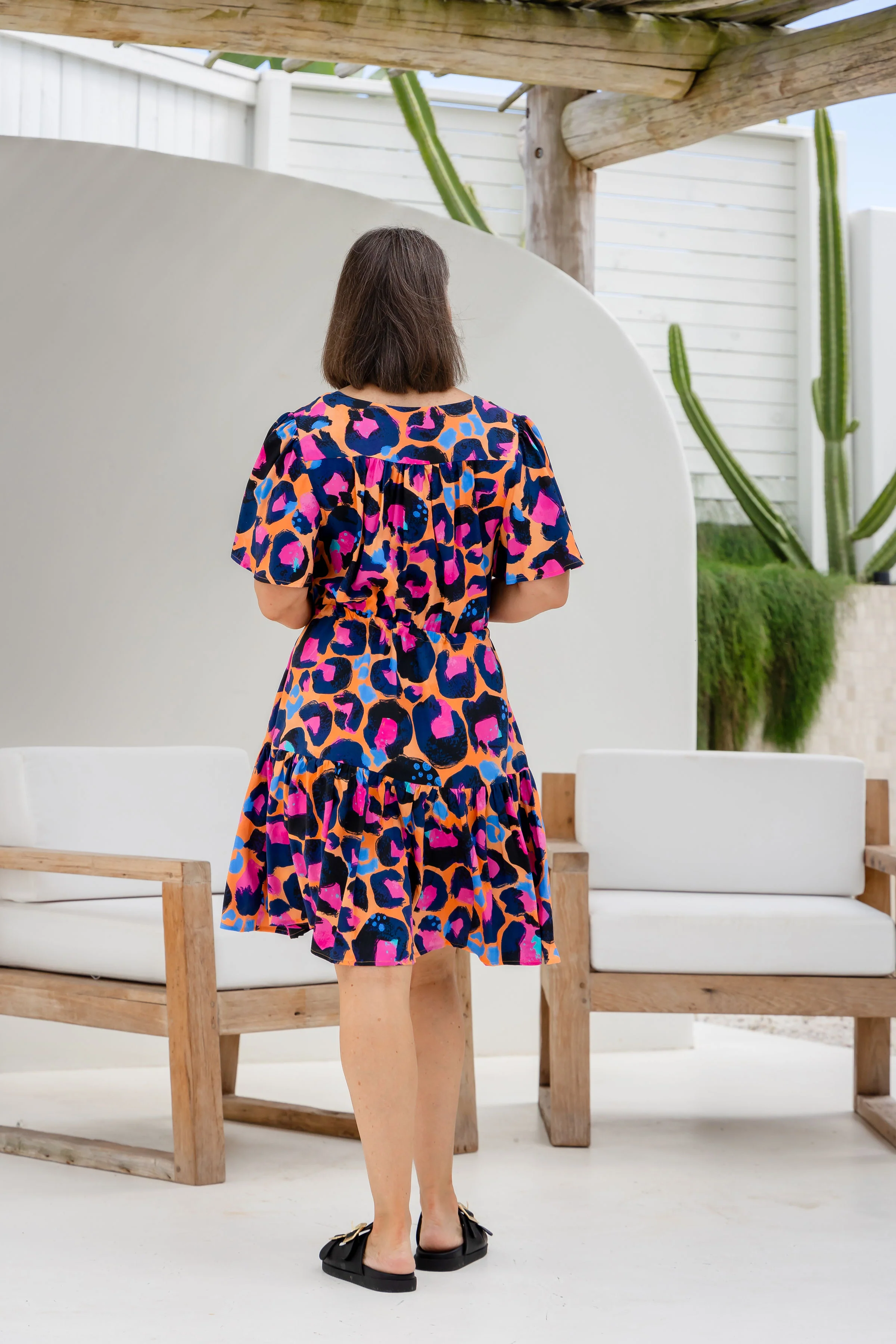 Esmae Dress in Sherbie - Peach Leopard by Kasey Rainbow - Image 12