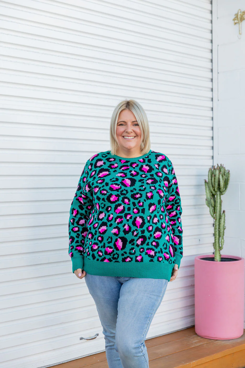 Frankie Knit In Green Leopard by Kasey Rainbow - Image 10