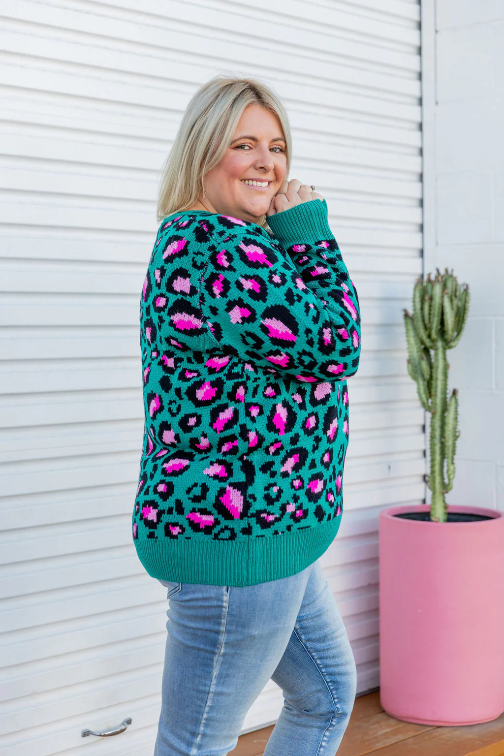 Frankie Knit In Green Leopard by Kasey Rainbow - Image 3