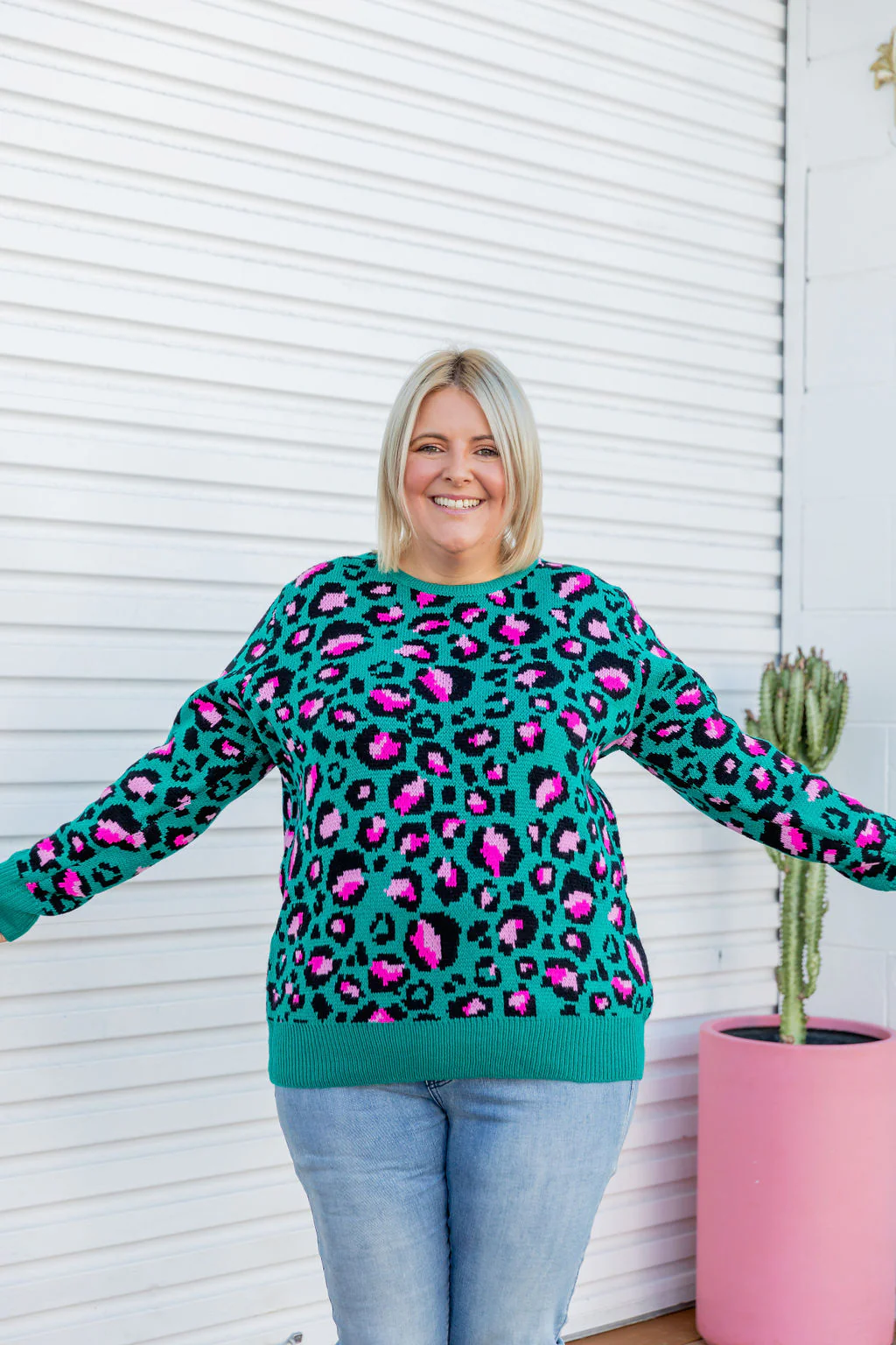 Frankie Knit In Green Leopard by Kasey Rainbow - Image 4