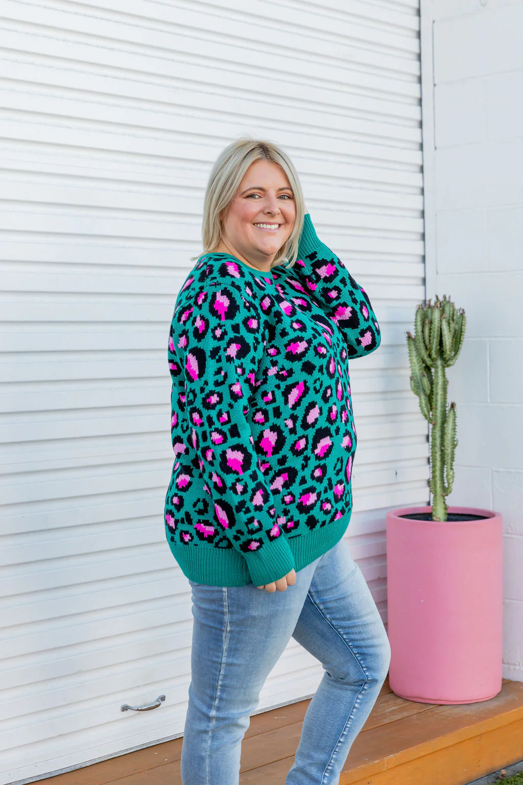 Frankie Knit In Green Leopard by Kasey Rainbow - Image 5