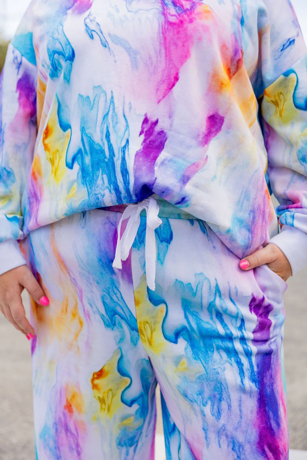 Hadley Sweat Pants in Ocean Colours - Image 3