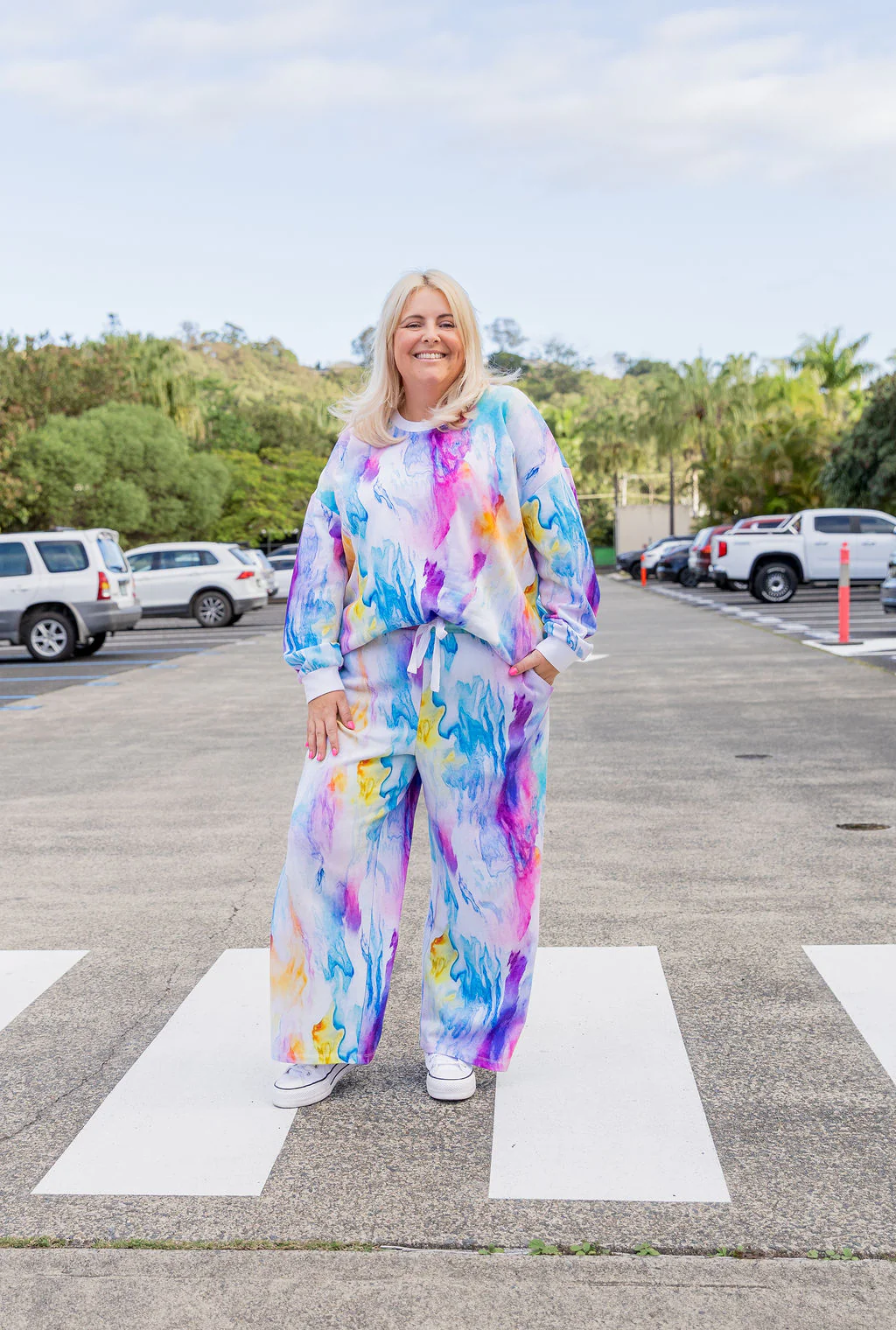 Hadley Sweat Pants in Ocean Colours - Image 4