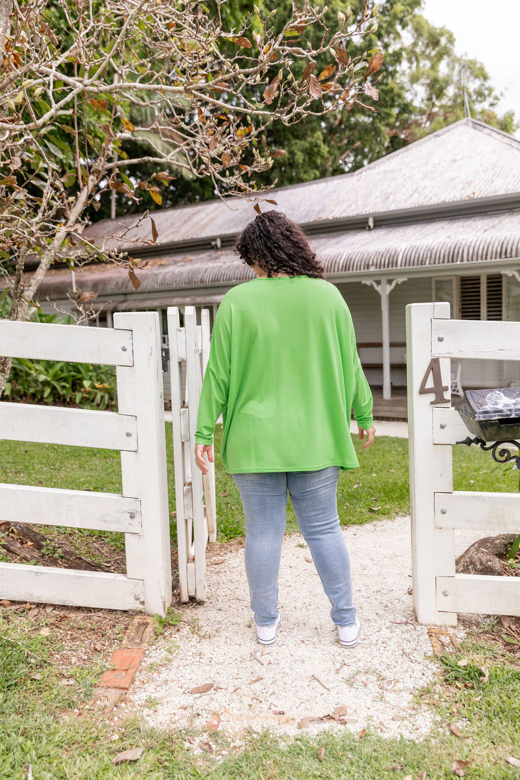 Harlow Knit Top in Apple - Image 10