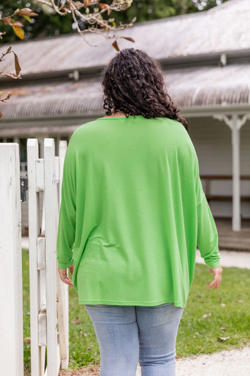 Harlow Knit Top in Apple - Image 11