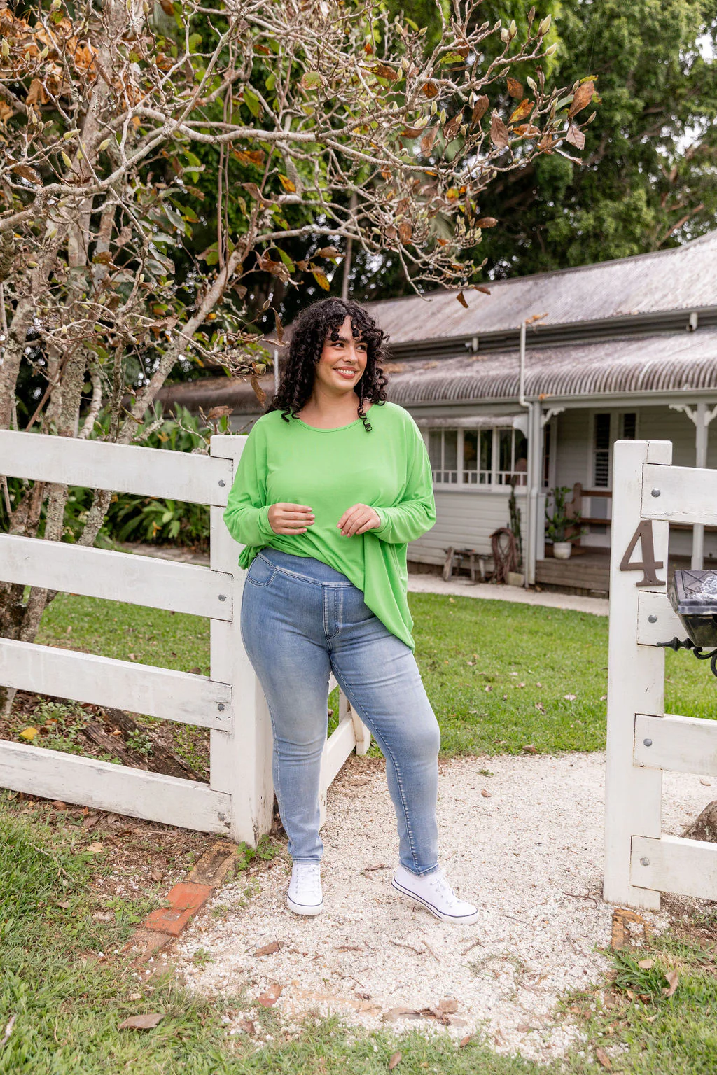 Harlow Knit Top in Apple - Image 12