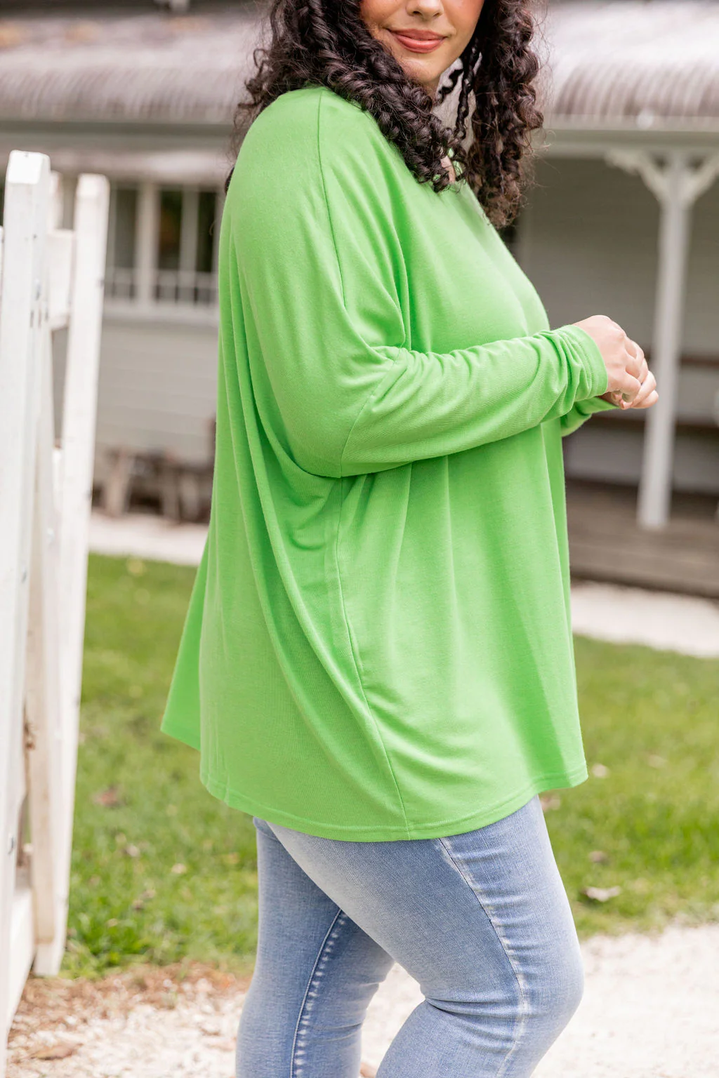 Harlow Knit Top in Apple - Image 9