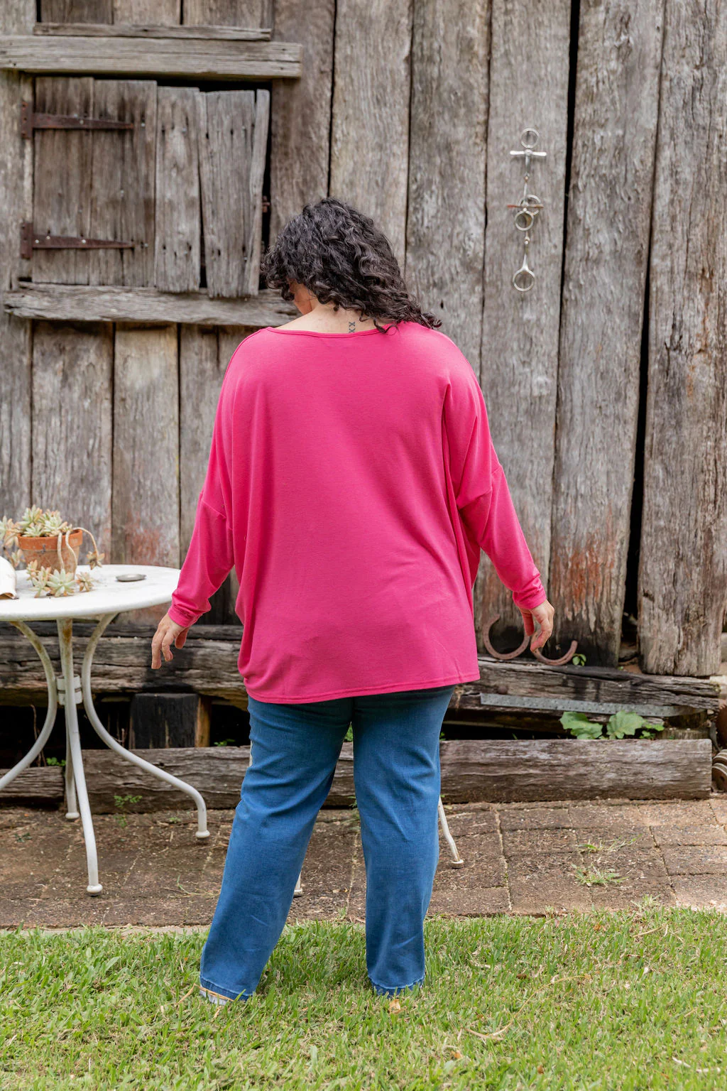 Harlow Knit Top in Barbie - Image 10