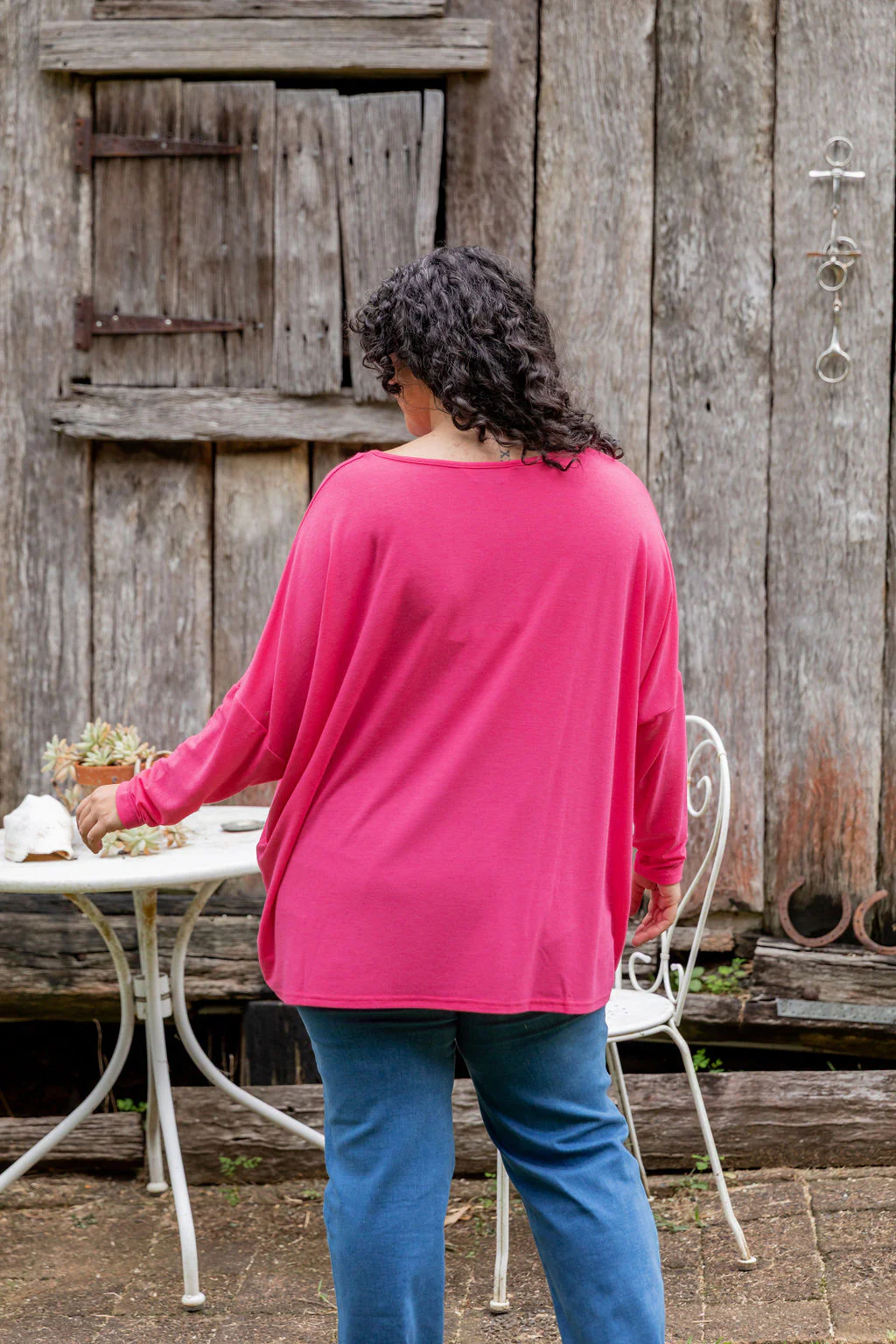 Harlow Knit Top in Barbie - Image 11