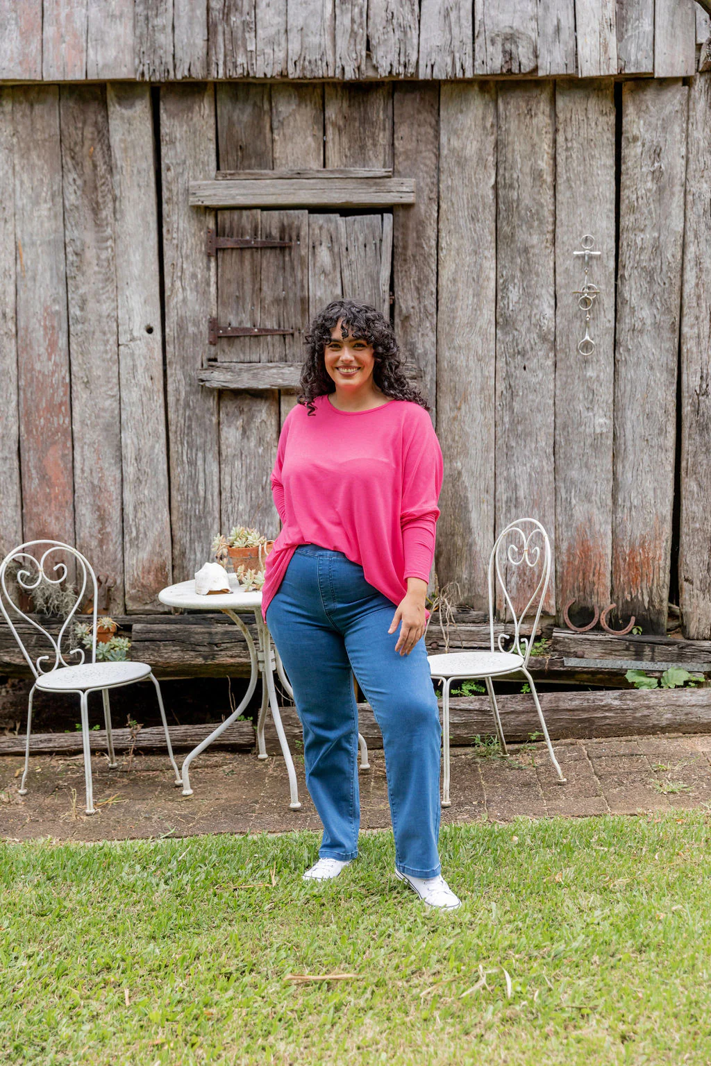 Harlow Knit Top in Barbie - Image 12