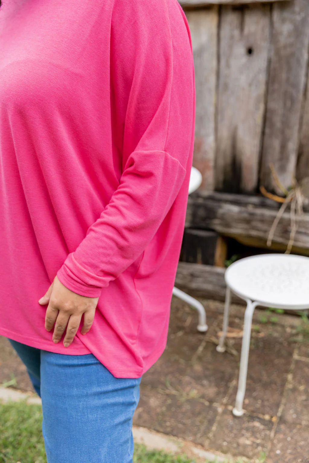 Harlow Knit Top in Barbie - Image 8