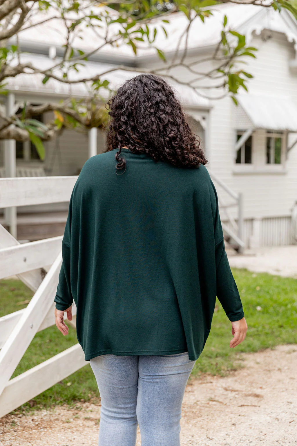 Harlow Knit Top in Forest Green - Image 10