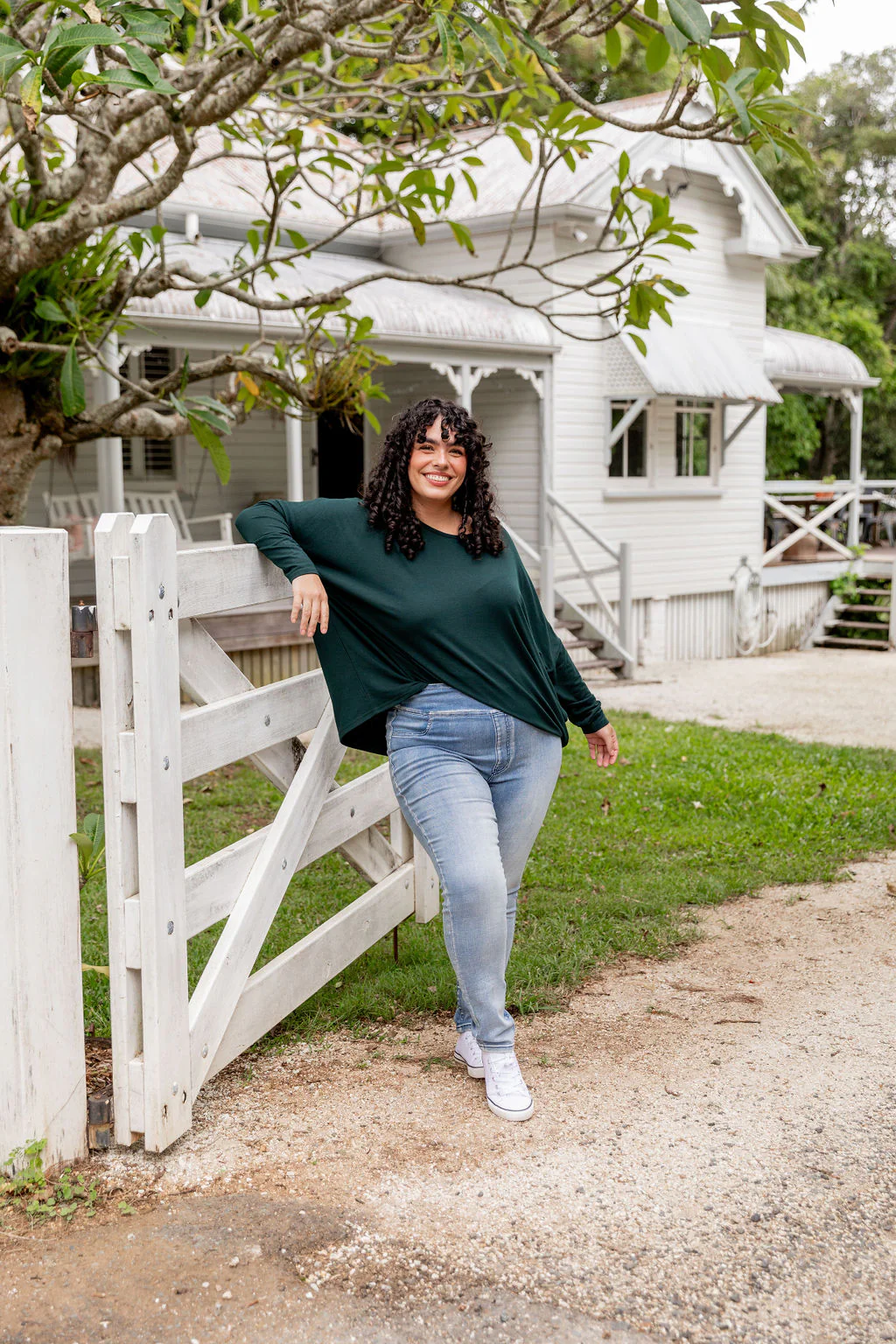 Harlow Knit Top in Forest Green - Image 11