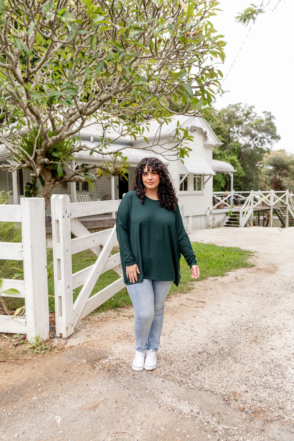Harlow Knit Top in Forest Green - Image 14