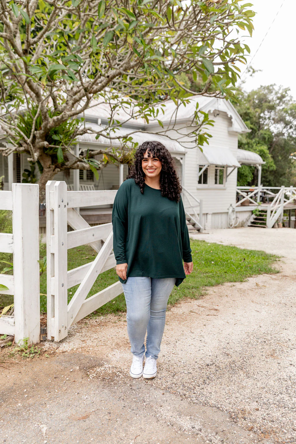 Harlow Knit Top in Forest Green - Image 7