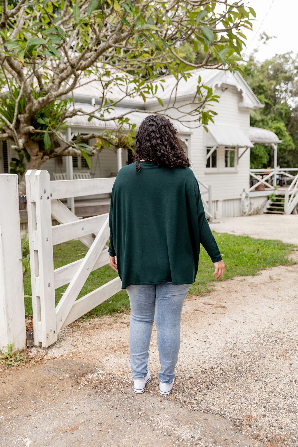 Harlow Knit Top in Forest Green - Image 9