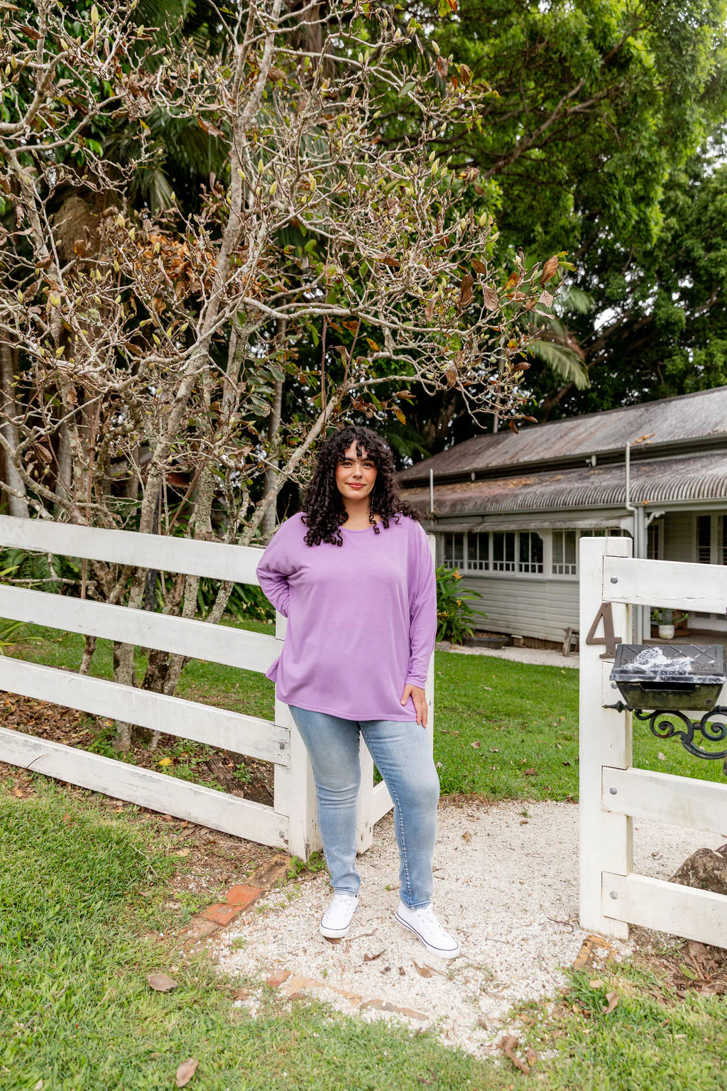 Harlow Knit Top in Lavender - Image 10