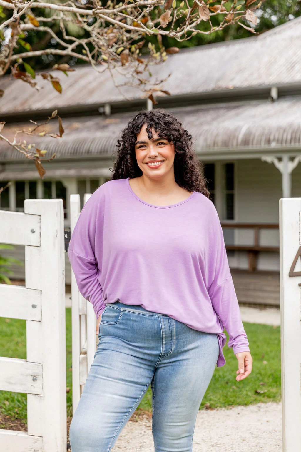 Harlow Knit Top in Lavender - Image 11