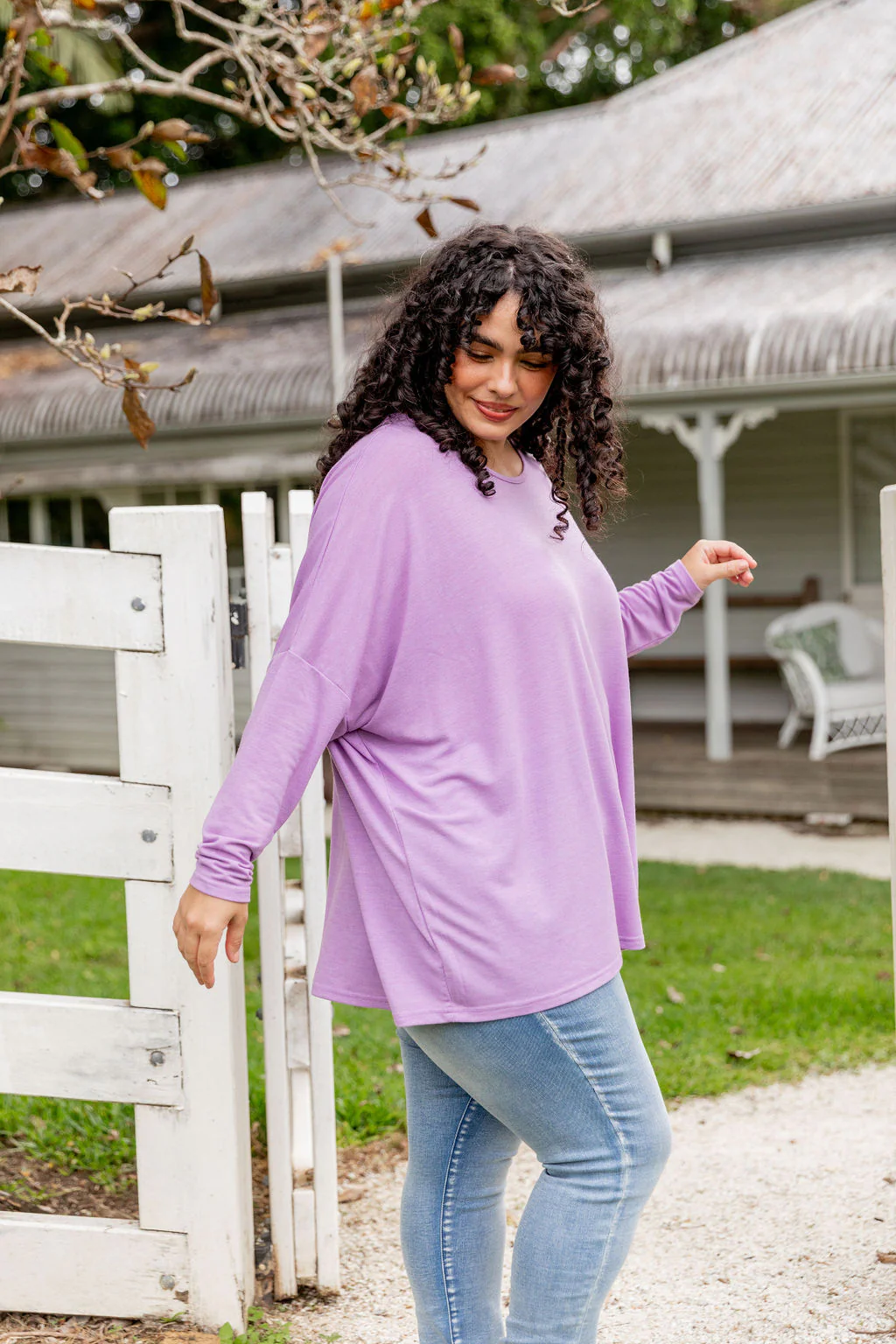 Harlow Knit Top in Lavender - Image 12