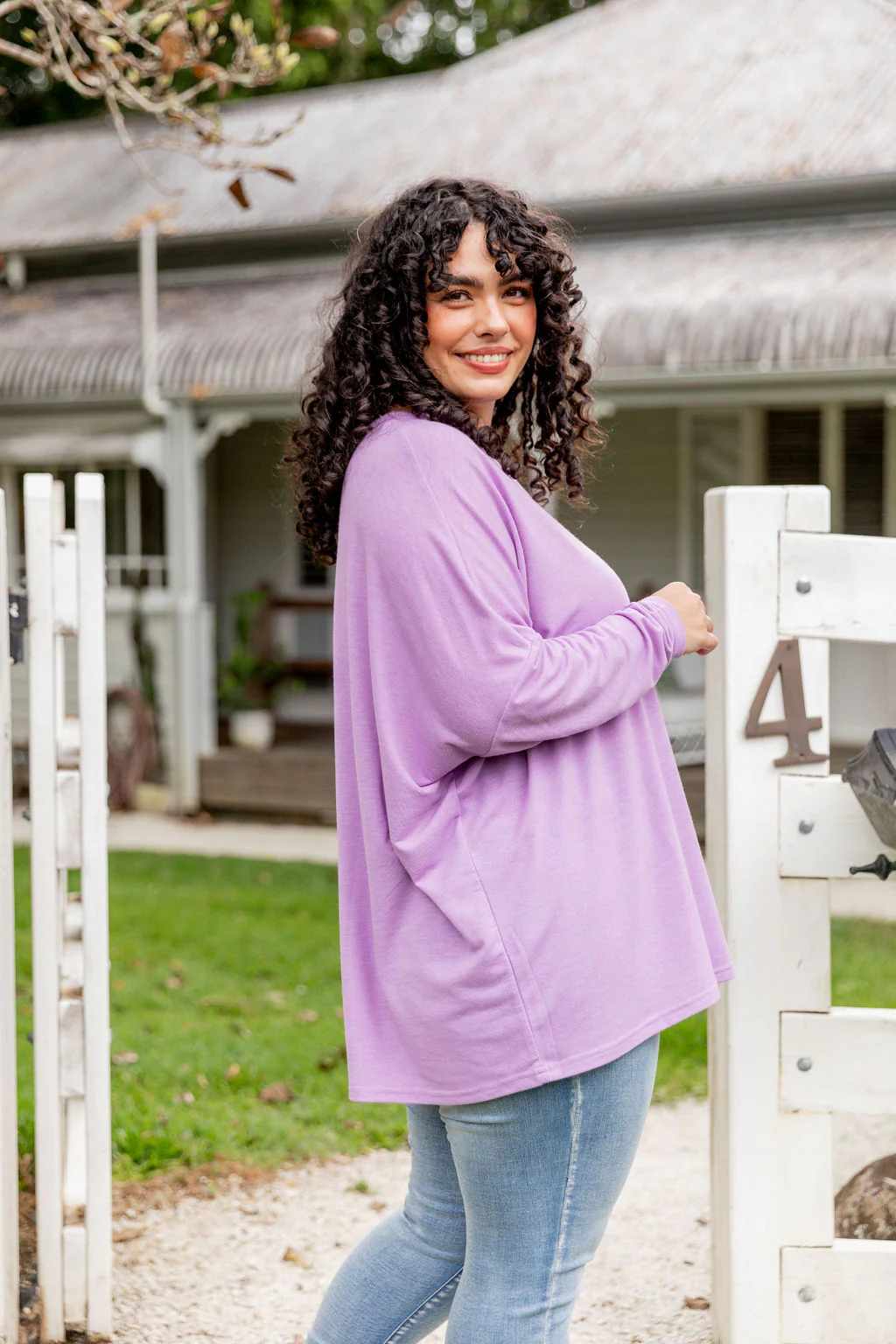 Harlow Knit Top in Lavender - Image 13