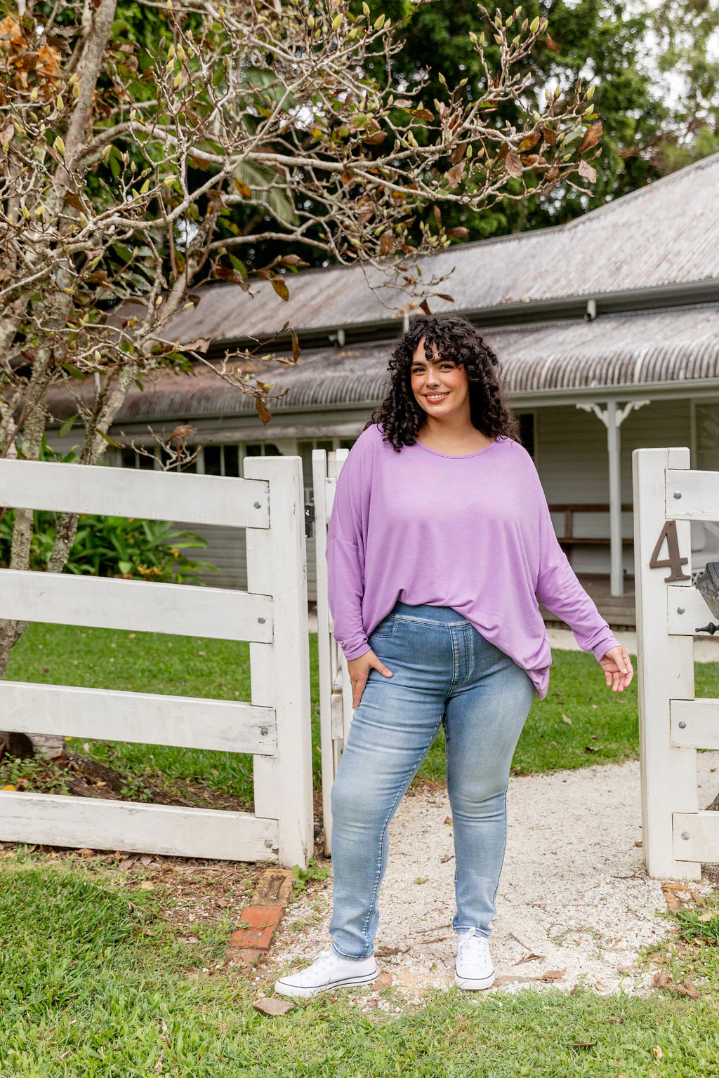 Harlow Knit Top in Lavender - Image 18