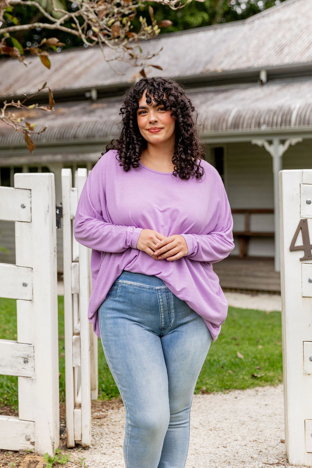 Harlow Knit Top in Lavender - Image 19