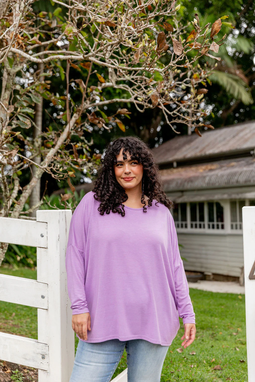 Harlow Knit Top in Lavender - Image 3