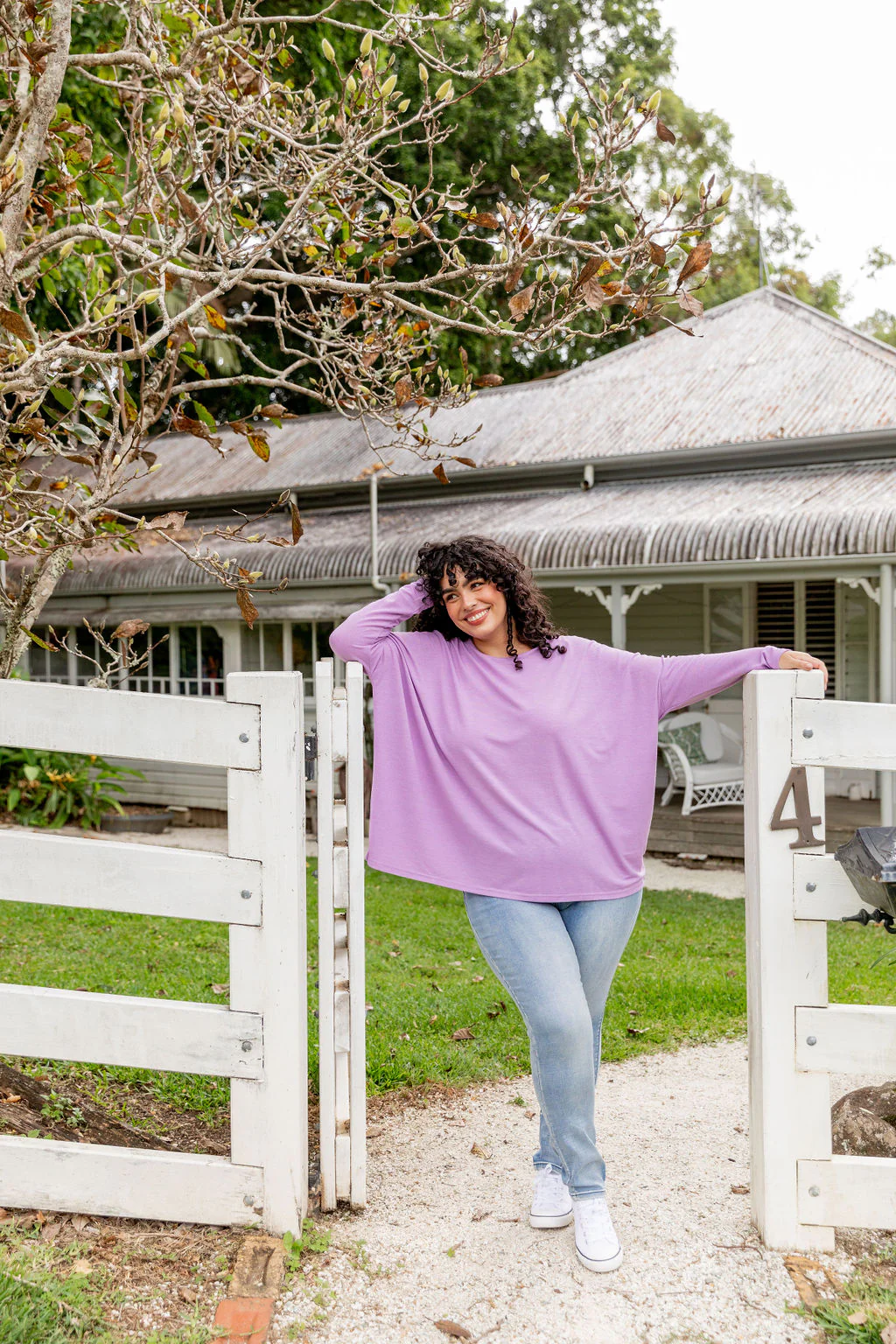 Harlow Knit Top in Lavender - Image 5