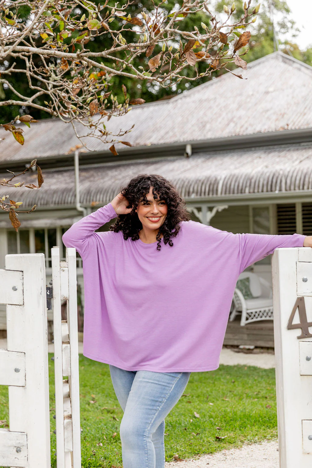 Harlow Knit Top in Lavender - Image 7