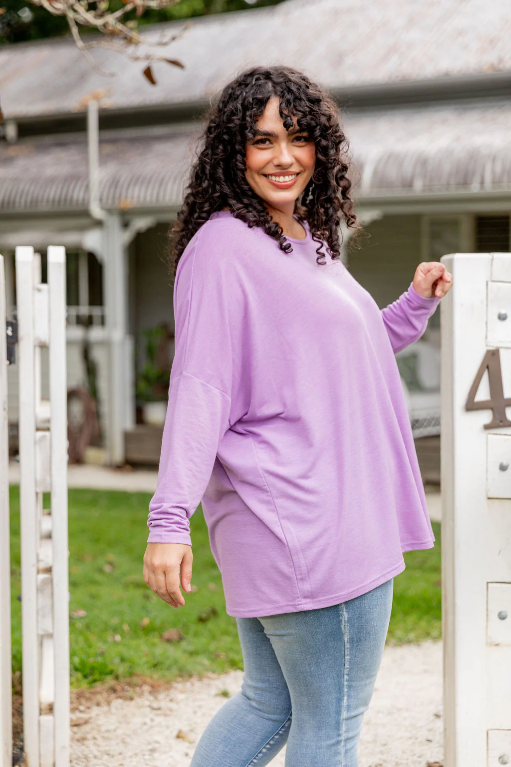 Harlow Knit Top in Lavender - Image 8