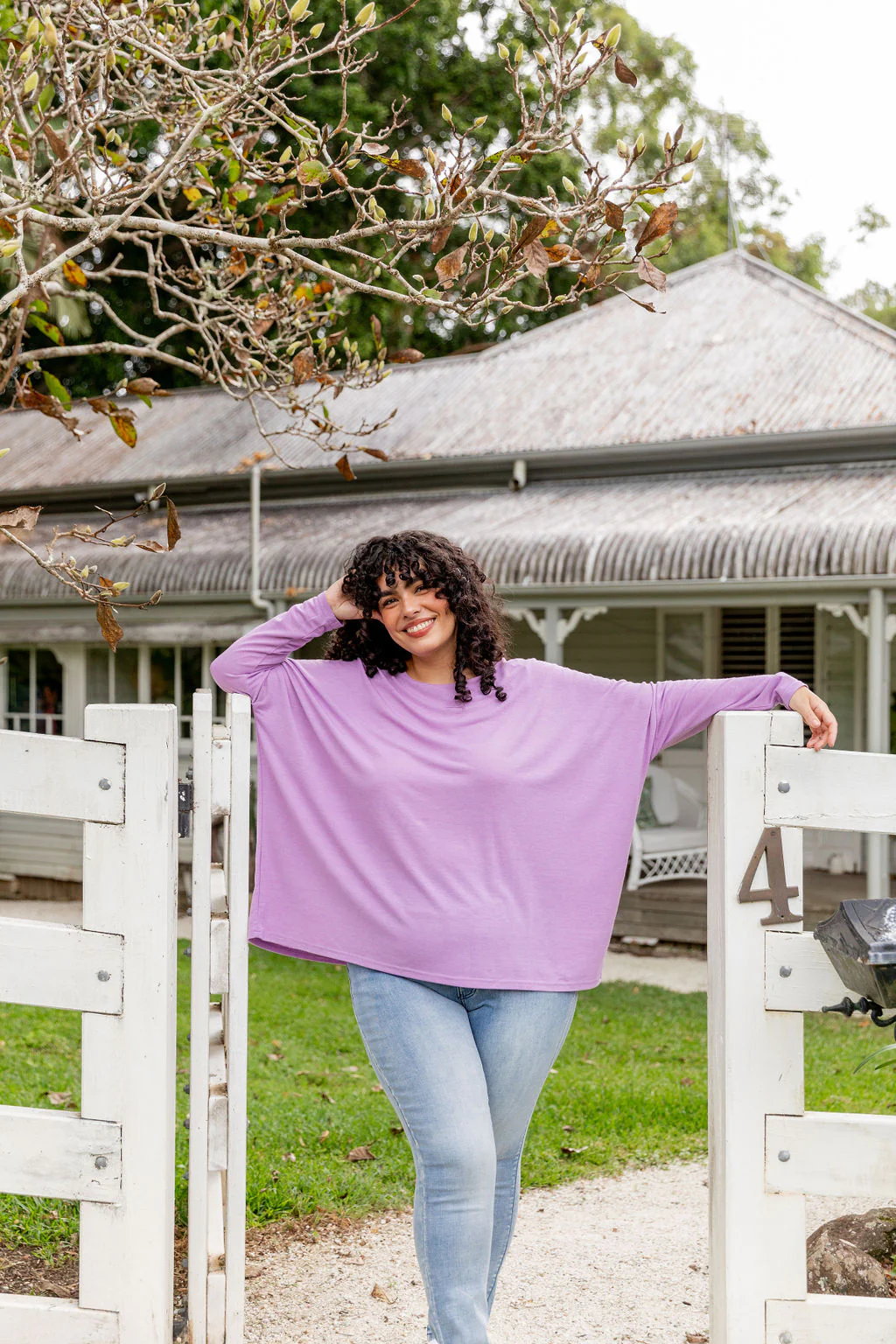 Harlow Knit Top in Lavender - Image 9