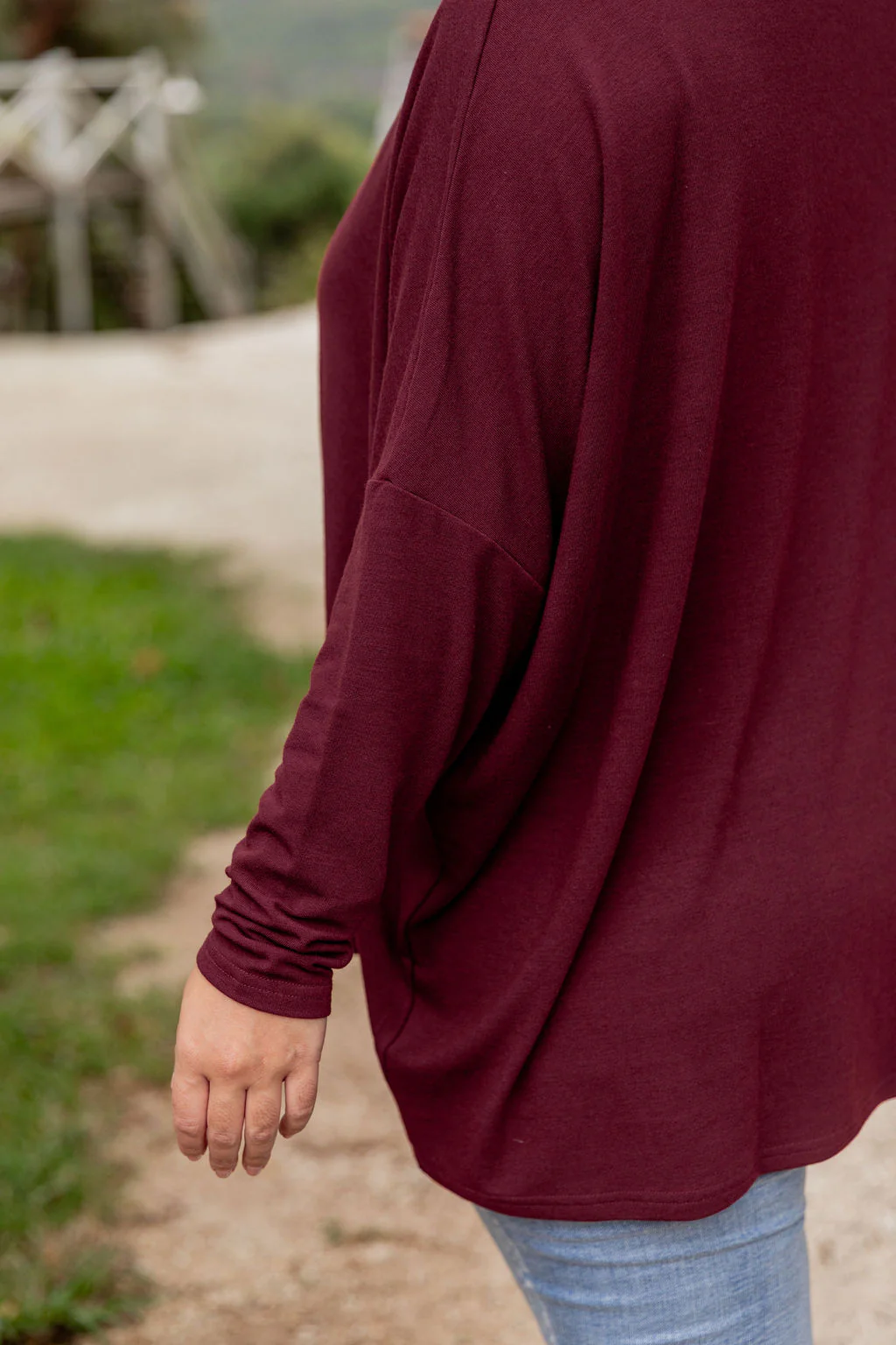 Harlow Knit Top in Merlot - Image 6