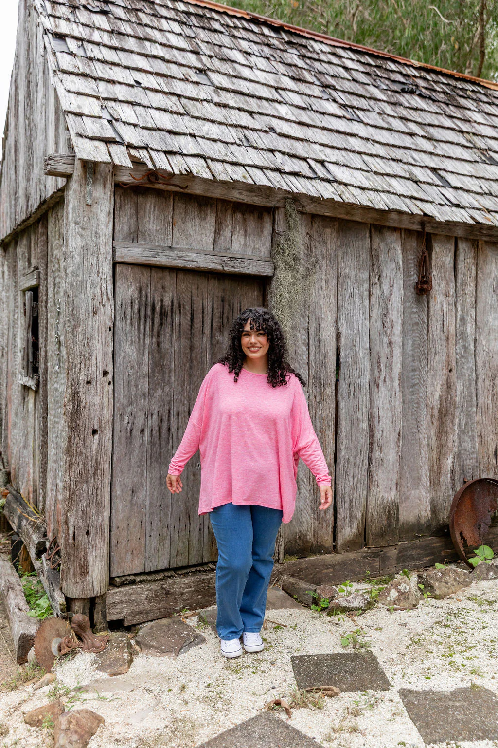 Harlow Knit Top in Pink Marl - Image 15