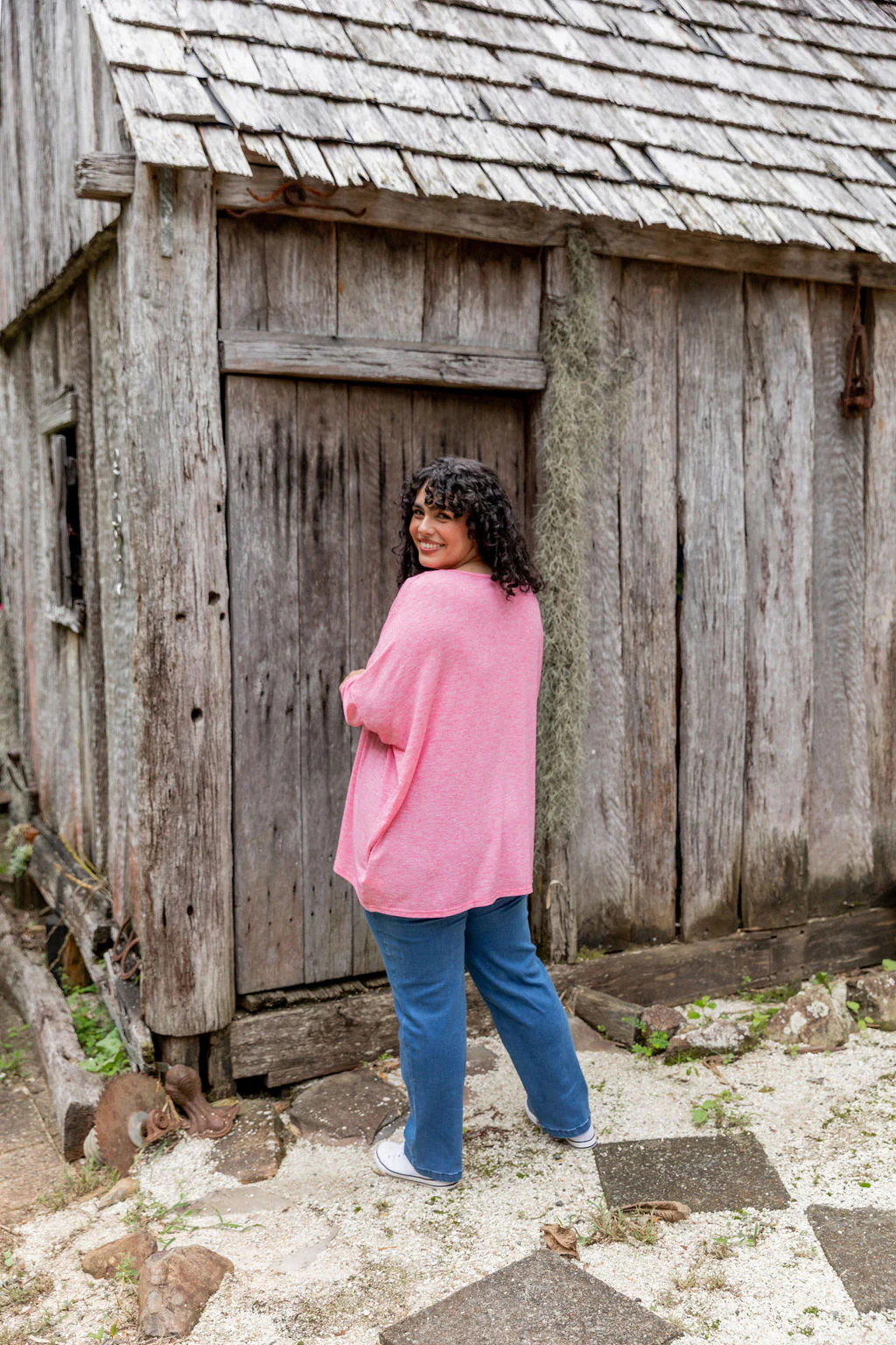 Harlow Knit Top in Pink Marl - Image 17