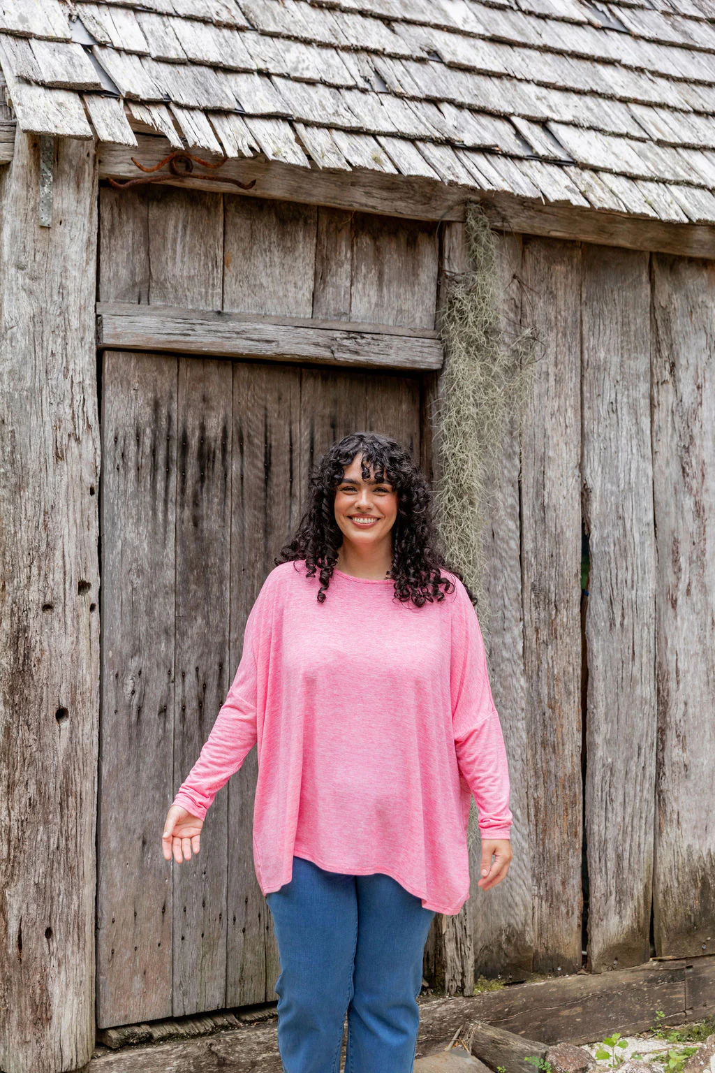 Harlow Knit Top in Pink Marl - Image 21