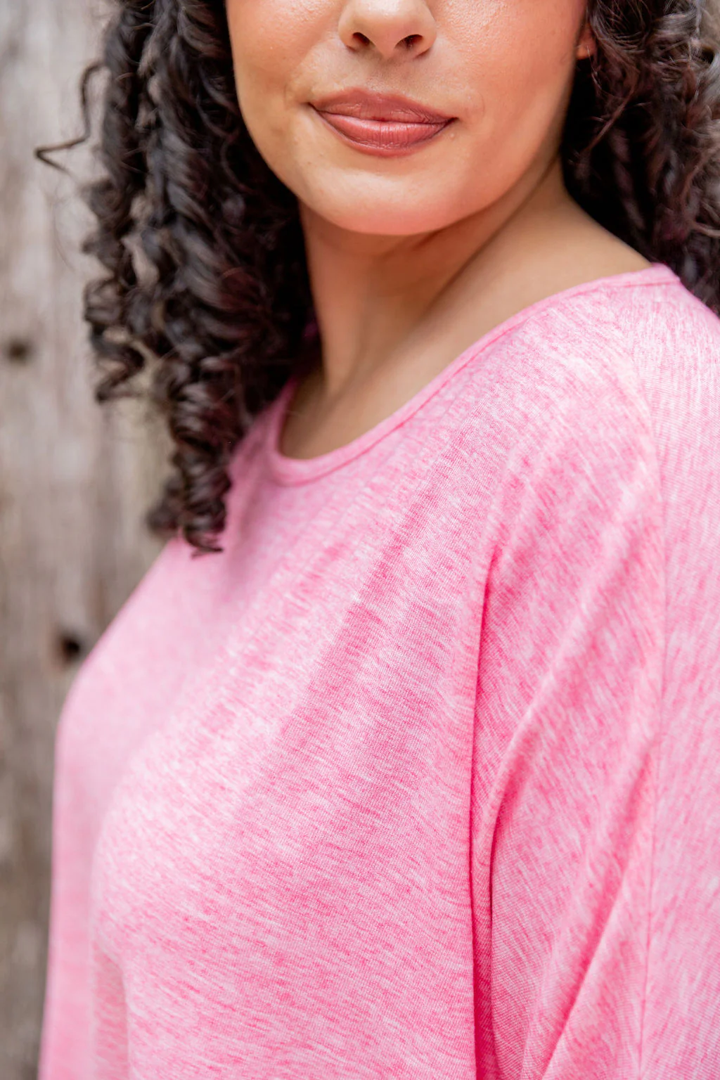 Harlow Knit Top in Pink Marl - Image 3