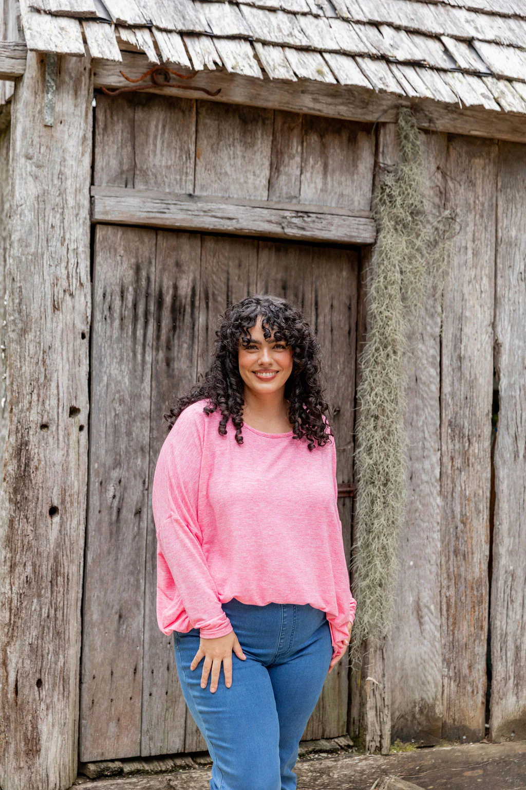 Harlow Knit Top in Pink Marl - Image 4