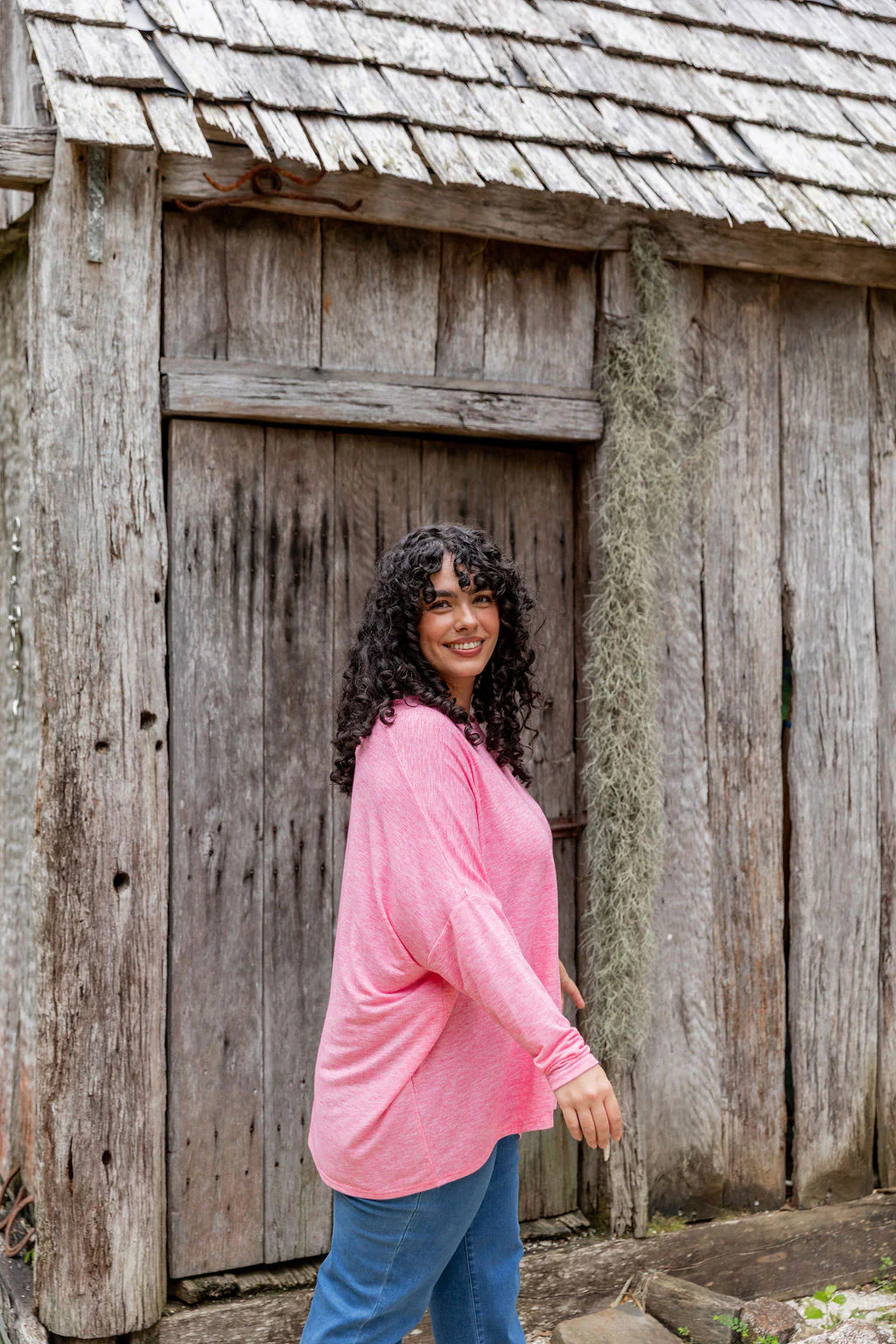 Harlow Knit Top in Pink Marl - Image 5