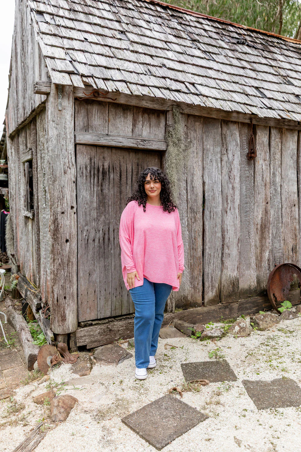 Harlow Knit Top in Pink Marl - Image 8