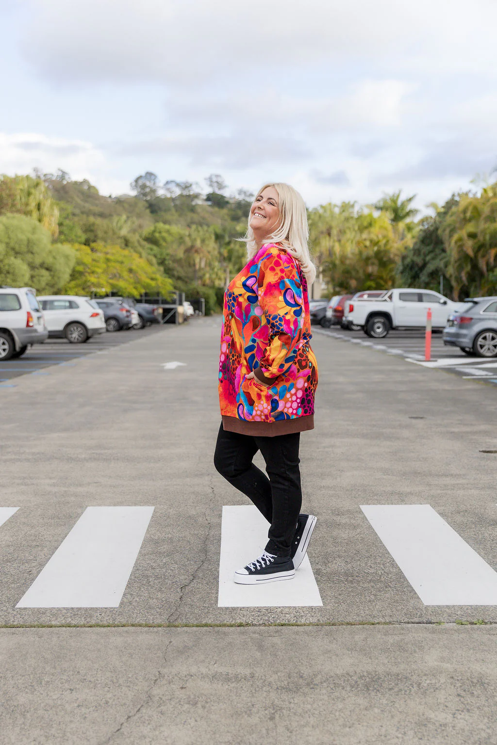 Harper Longline Sweater in Outback Safari by Kasey Rainbow - Image 10