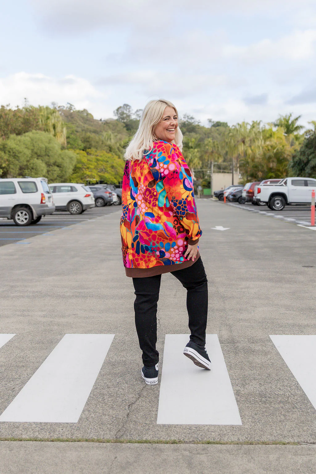 Harper Longline Sweater in Outback Safari by Kasey Rainbow - Image 13