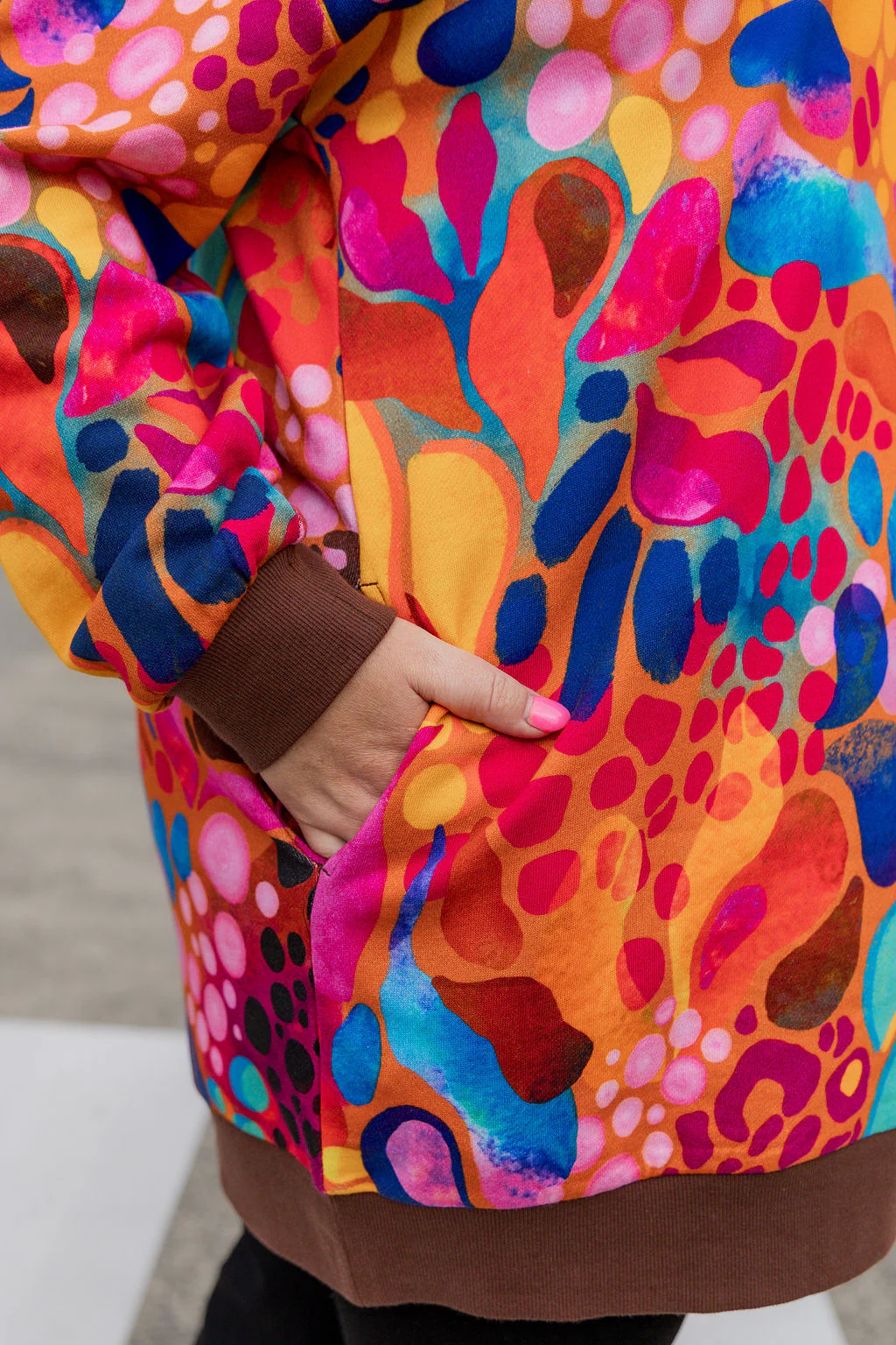 Harper Longline Sweater in Outback Safari by Kasey Rainbow - Image 9