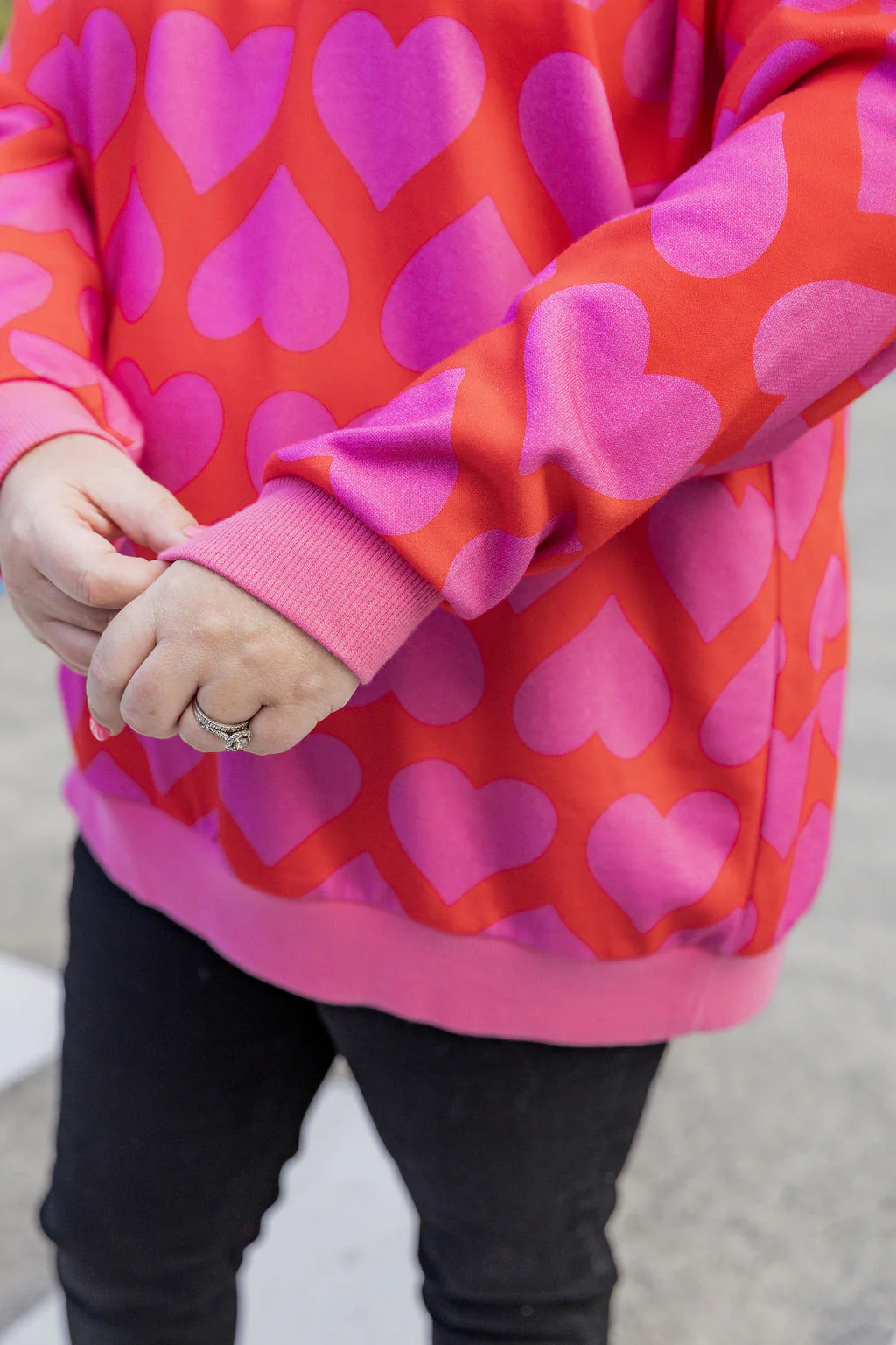 Harper Sweater in Maxi Hearts - Image 3