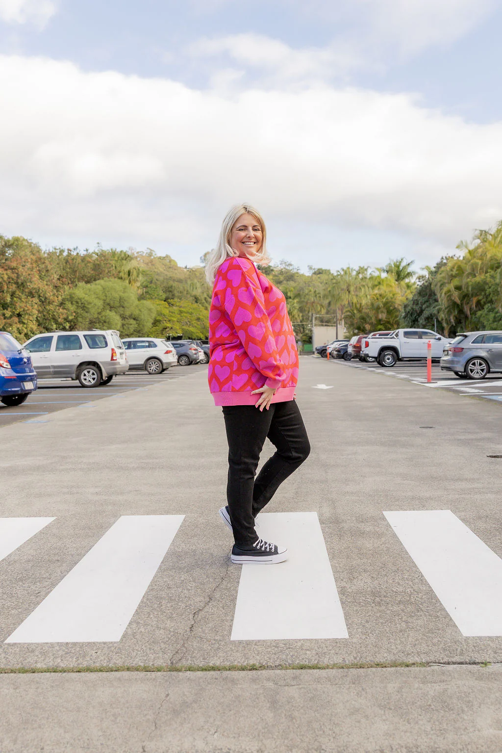 Harper Sweater in Maxi Hearts - Image 5