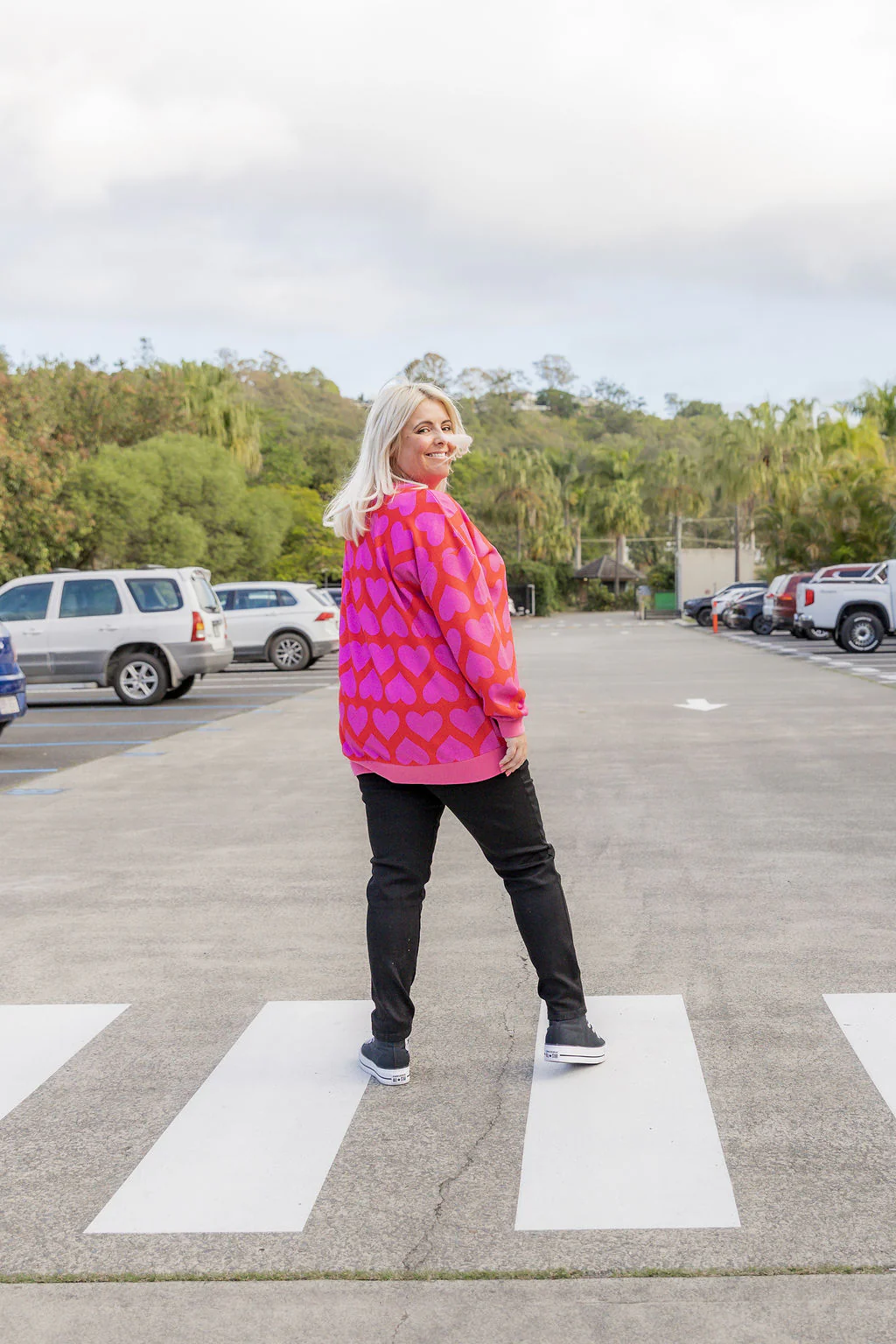 Harper Sweater in Maxi Hearts - Image 6