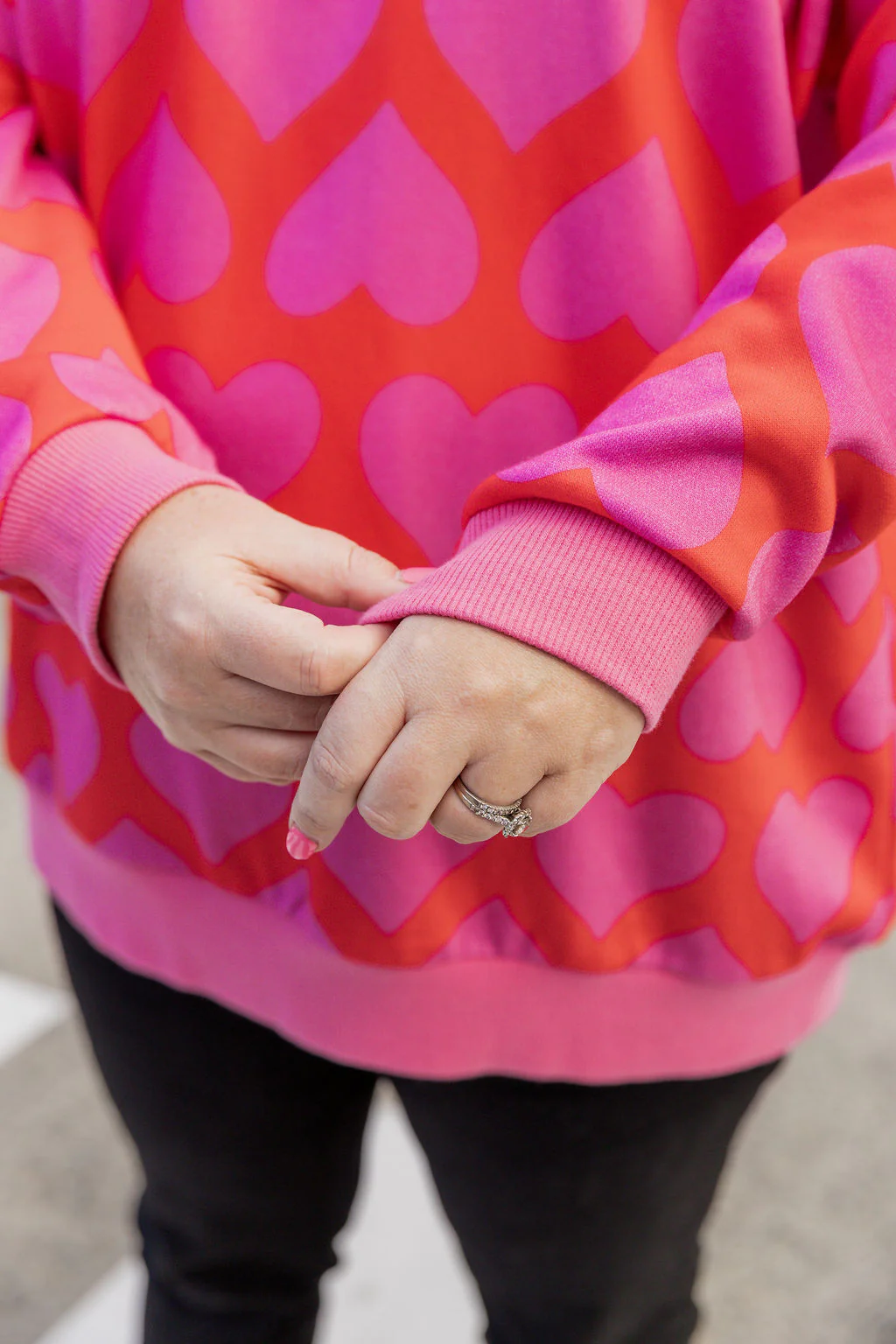 Harper Sweater in Maxi Hearts - Image 8