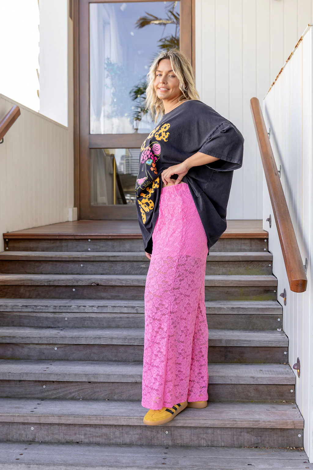 Honey Lace Pant in Pink - Image 12