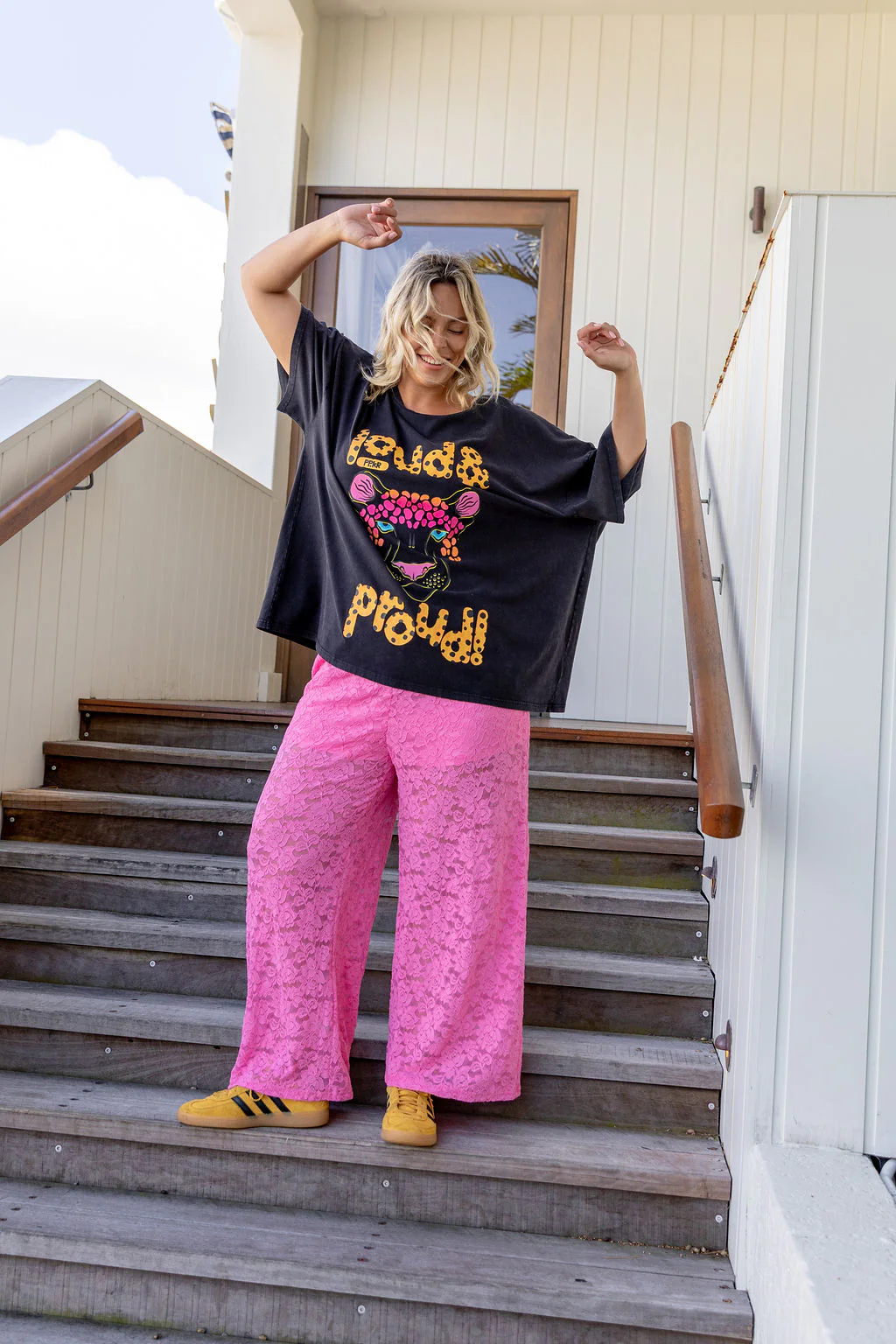 Honey Lace Pant in Pink - Image 13