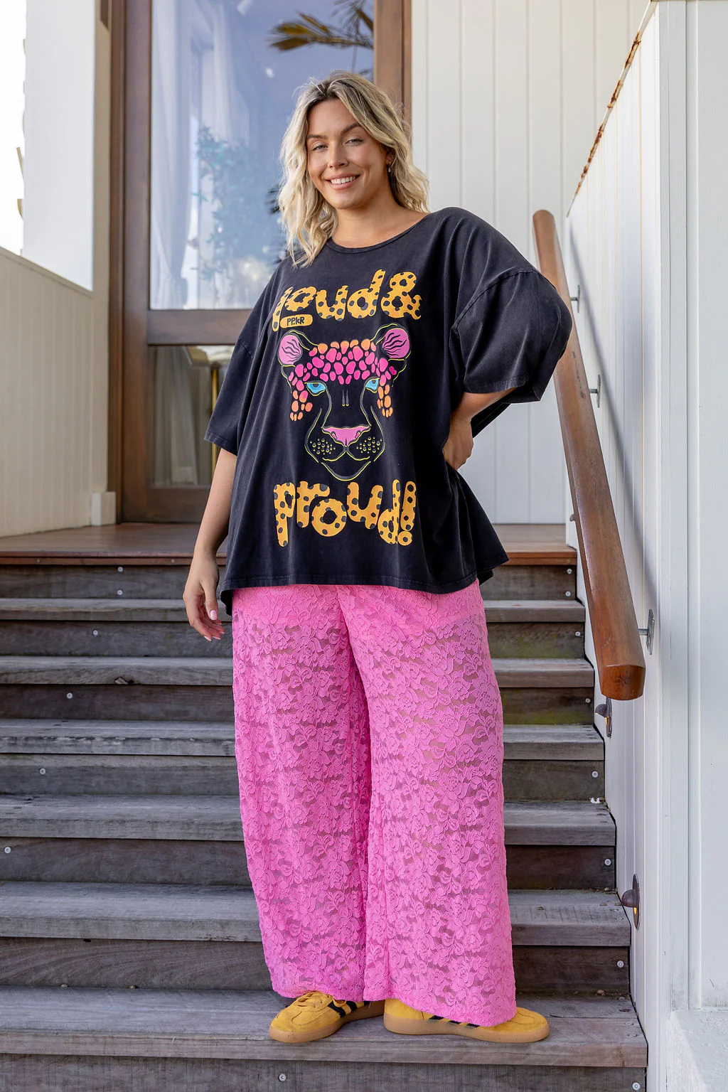 Honey Lace Pant in Pink - Image 3