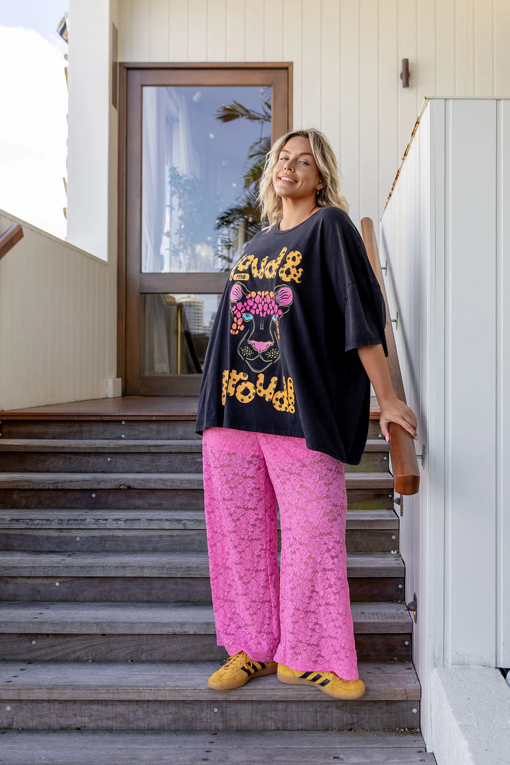 Honey Lace Pant in Pink - Image 4